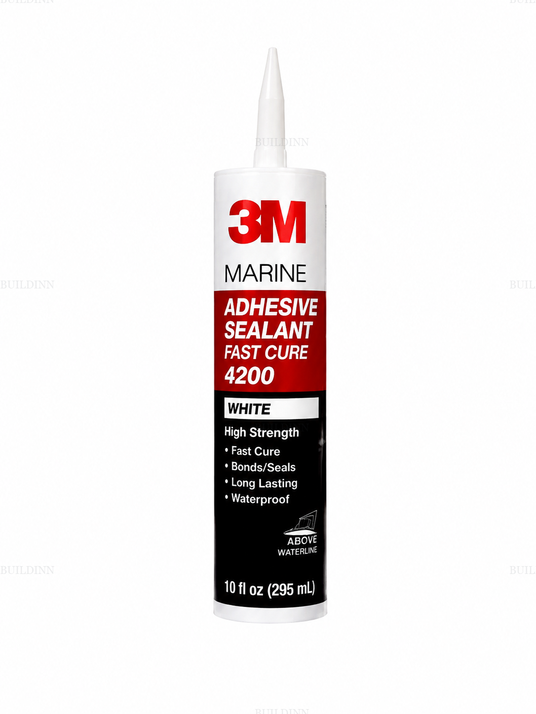 3M Marine Adhesive Sealant Fast Cure 4200 White 295ml | Waterproof Polyurethane Marine Sealant