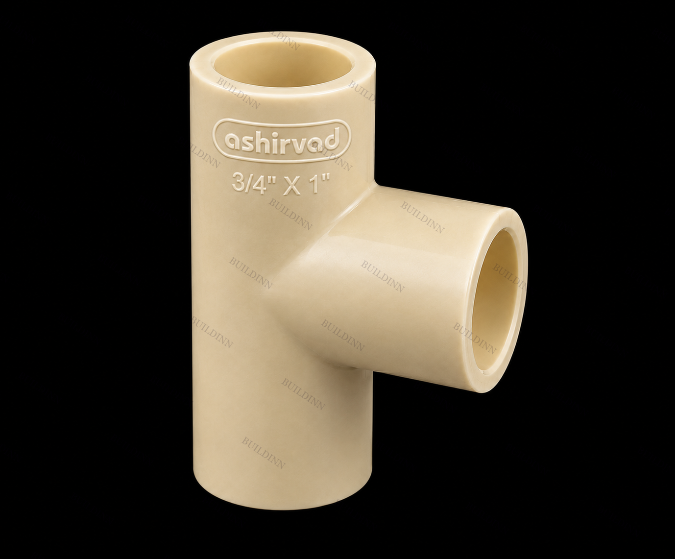Ashirvad CPVC Plain Tee – 3/4 Inch × 1 Inch