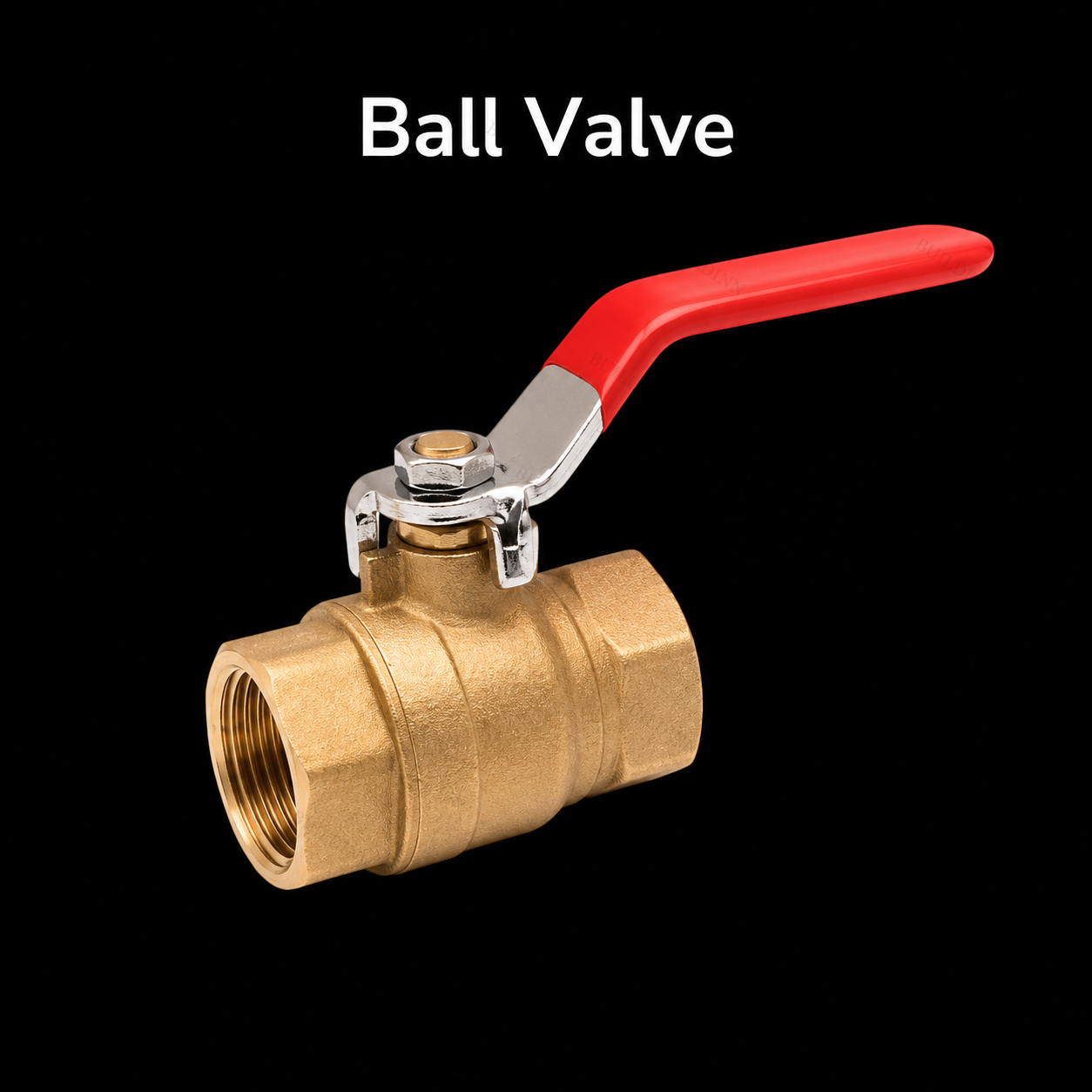 Brass Ball Valve 15 mm Female Threaded Red Handle for Water Line
