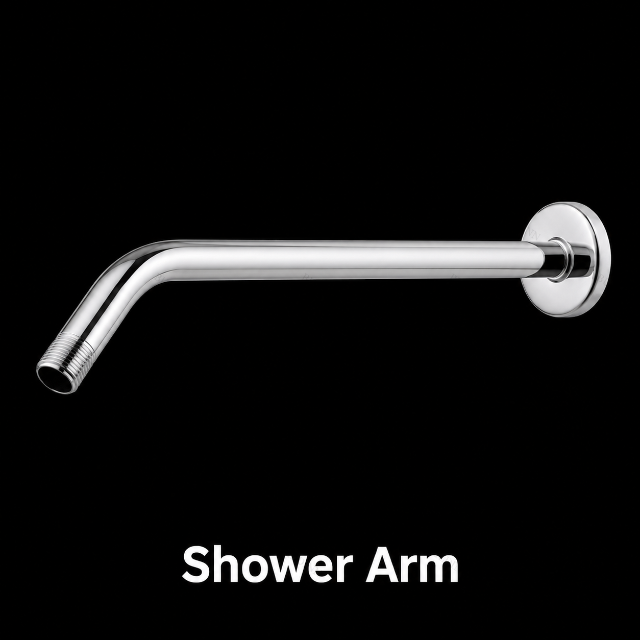 Chrome Shower Arm 15 mm Wall Mounted with Flange for Bathroom Shower