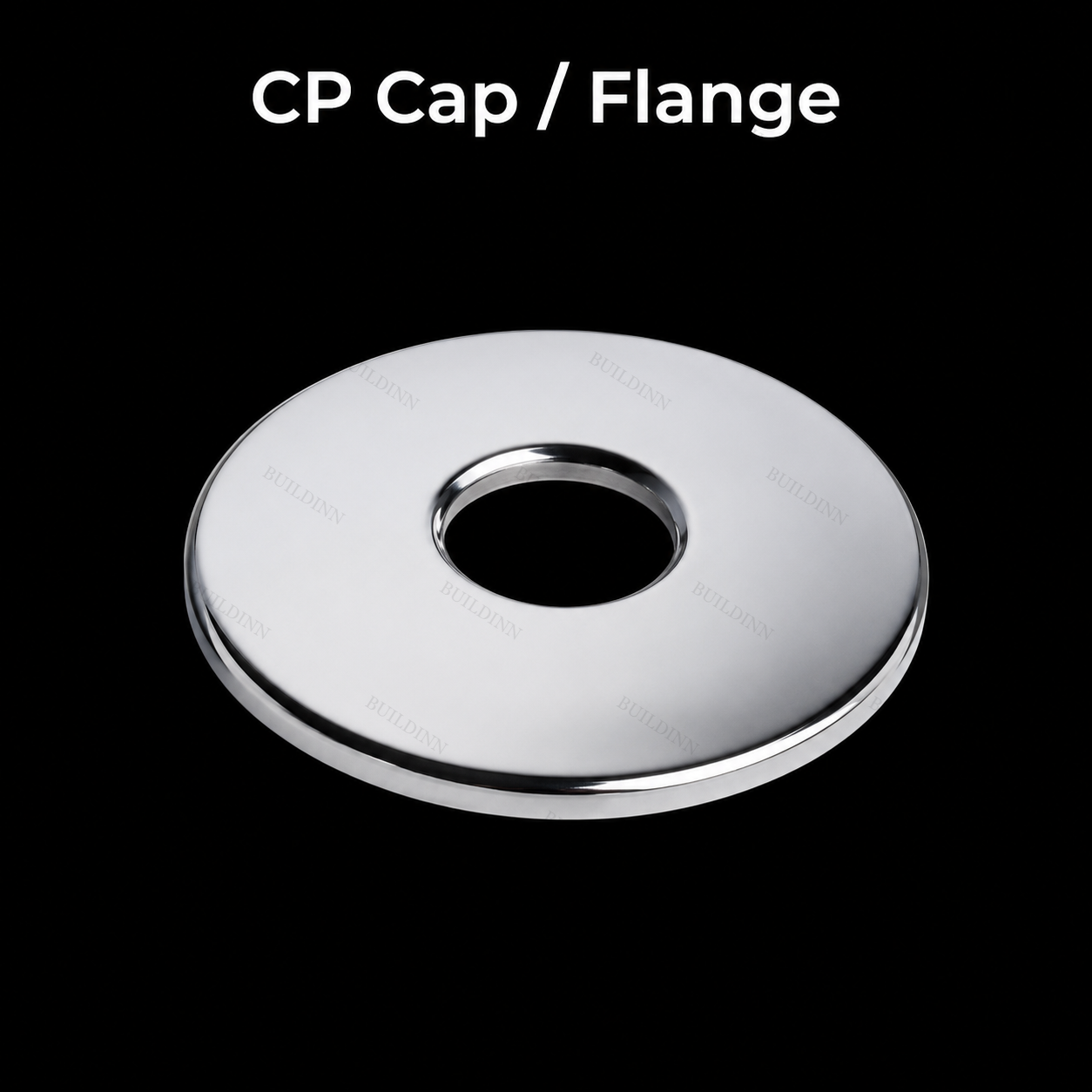 CP Cap Flange 15 mm Chrome Plated Round Wall Cover for Bathroom Fittings