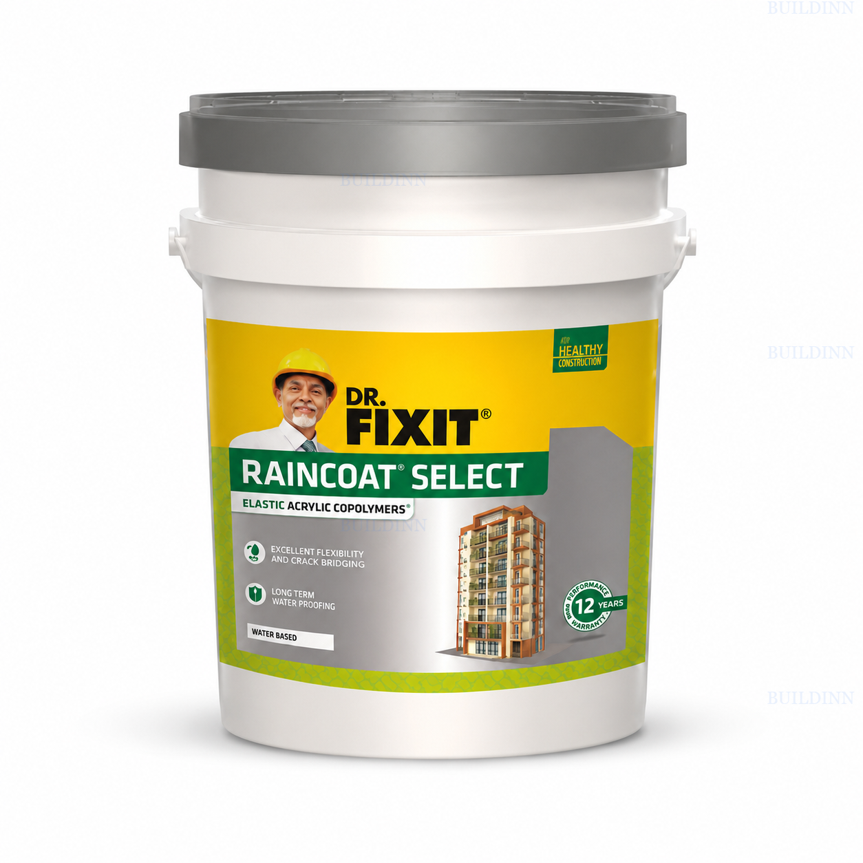 Dr. Fixit Raincoat Select 20 L Exterior Wall Waterproof Coating White Base
