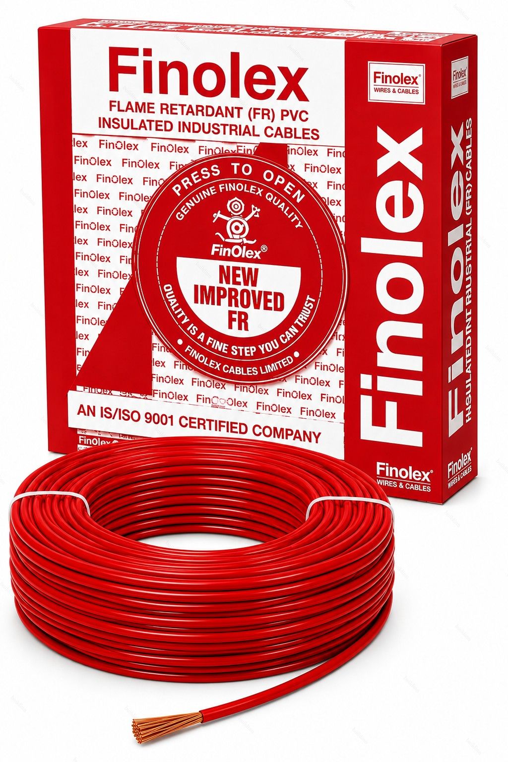 Finolex FR PVC Insulated Industrial Cable Yellow | 1100V Copper Electrical Wire