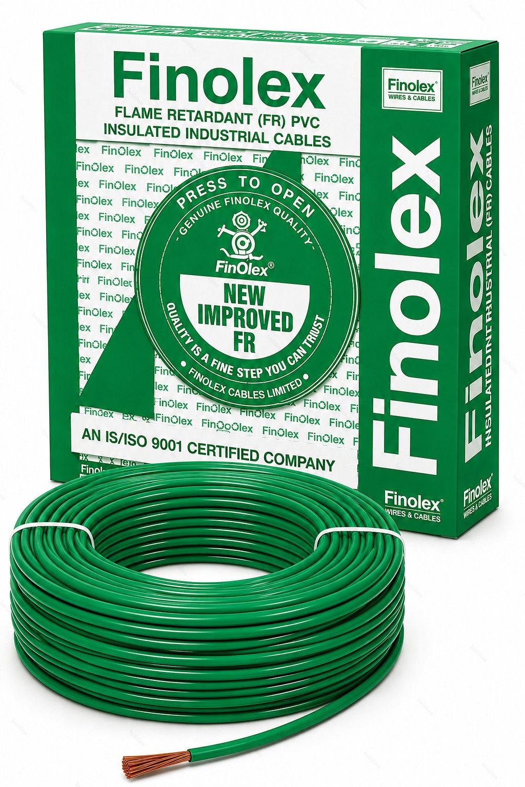 Finolex FR PVC Insulated Industrial Cable Yellow | 1100V Copper Electrical Wire