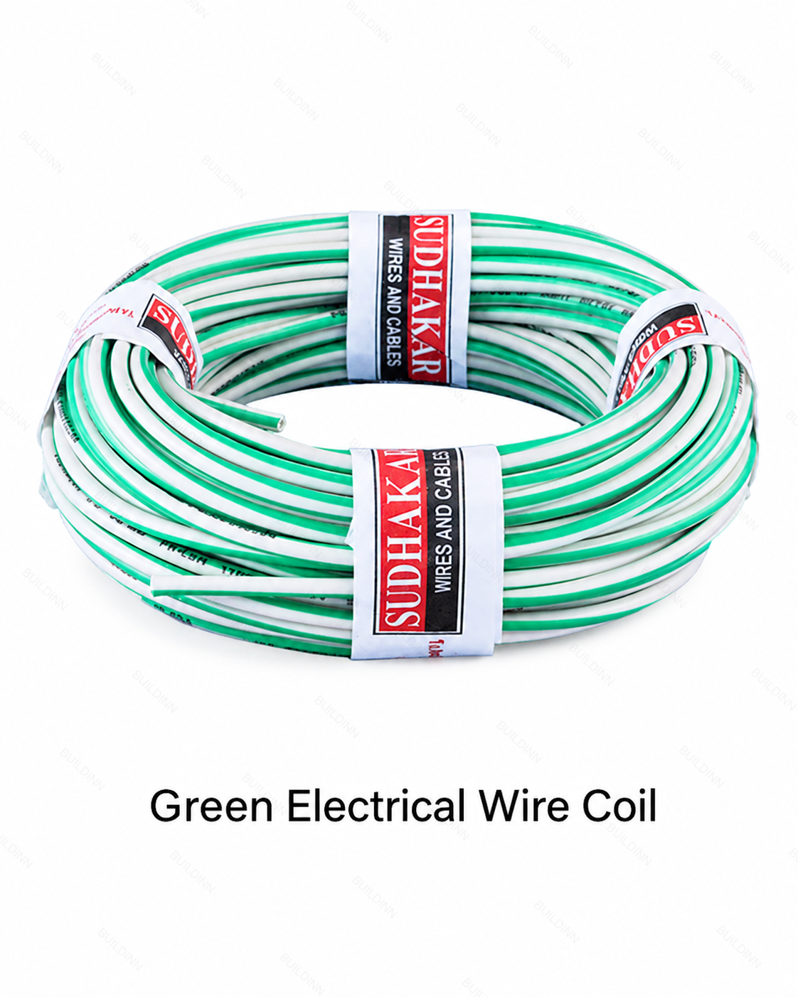 Green Electrical Wire Coil 0.5 sq mm – Flexible PVC Insulated Copper Wire for Home, Office & Building Wiring