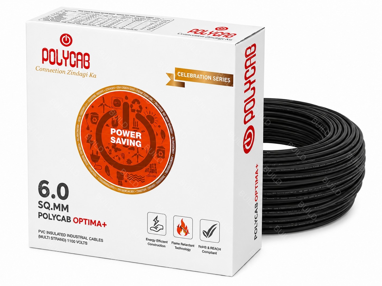 Polycab Optima+ 6.0 Sq.mm PVC Insulated Copper Wire – 1100V
