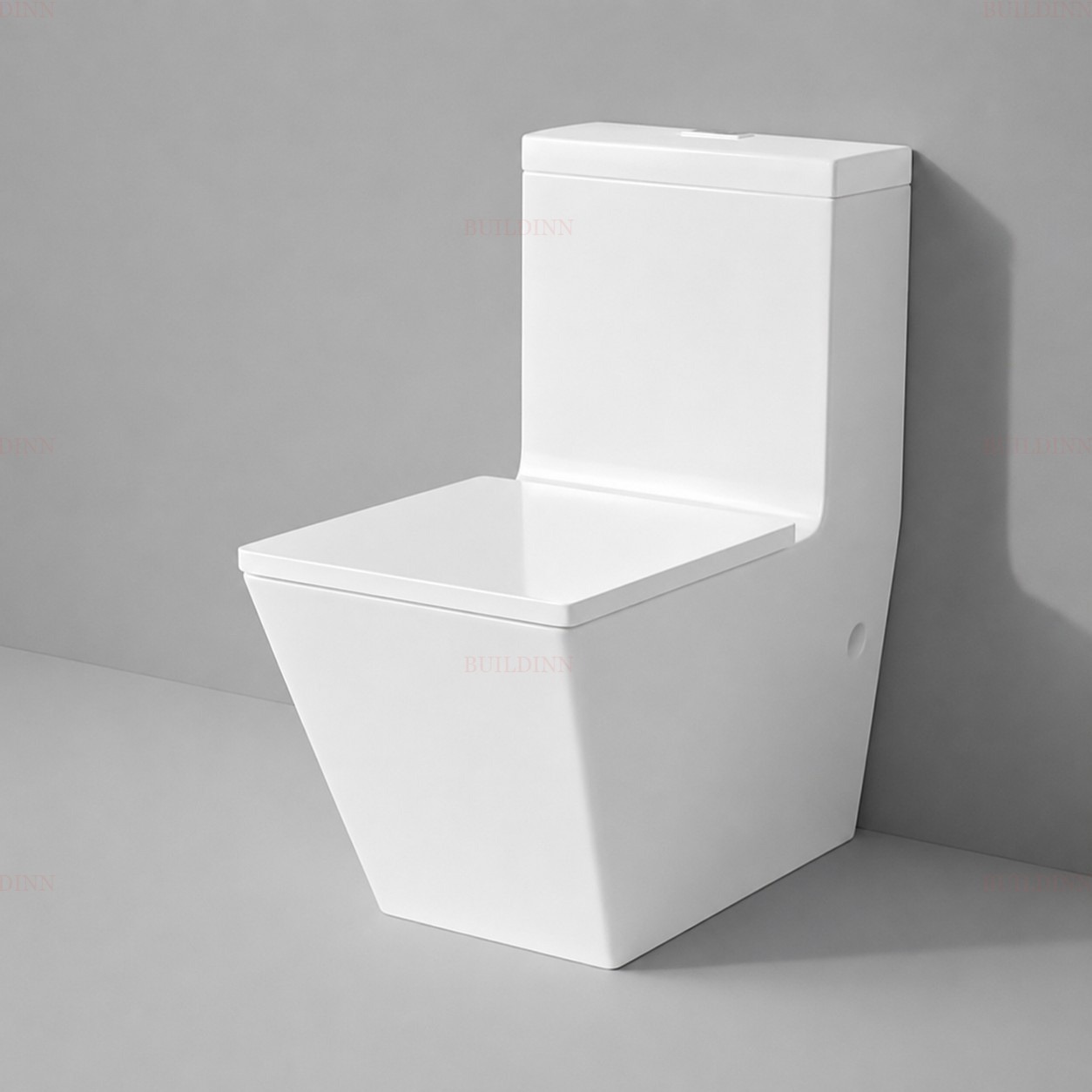 Premium One-Piece Floor Mounted Western Toilet | Soft Close Seat | Ceramic Water Closet | Gloss White