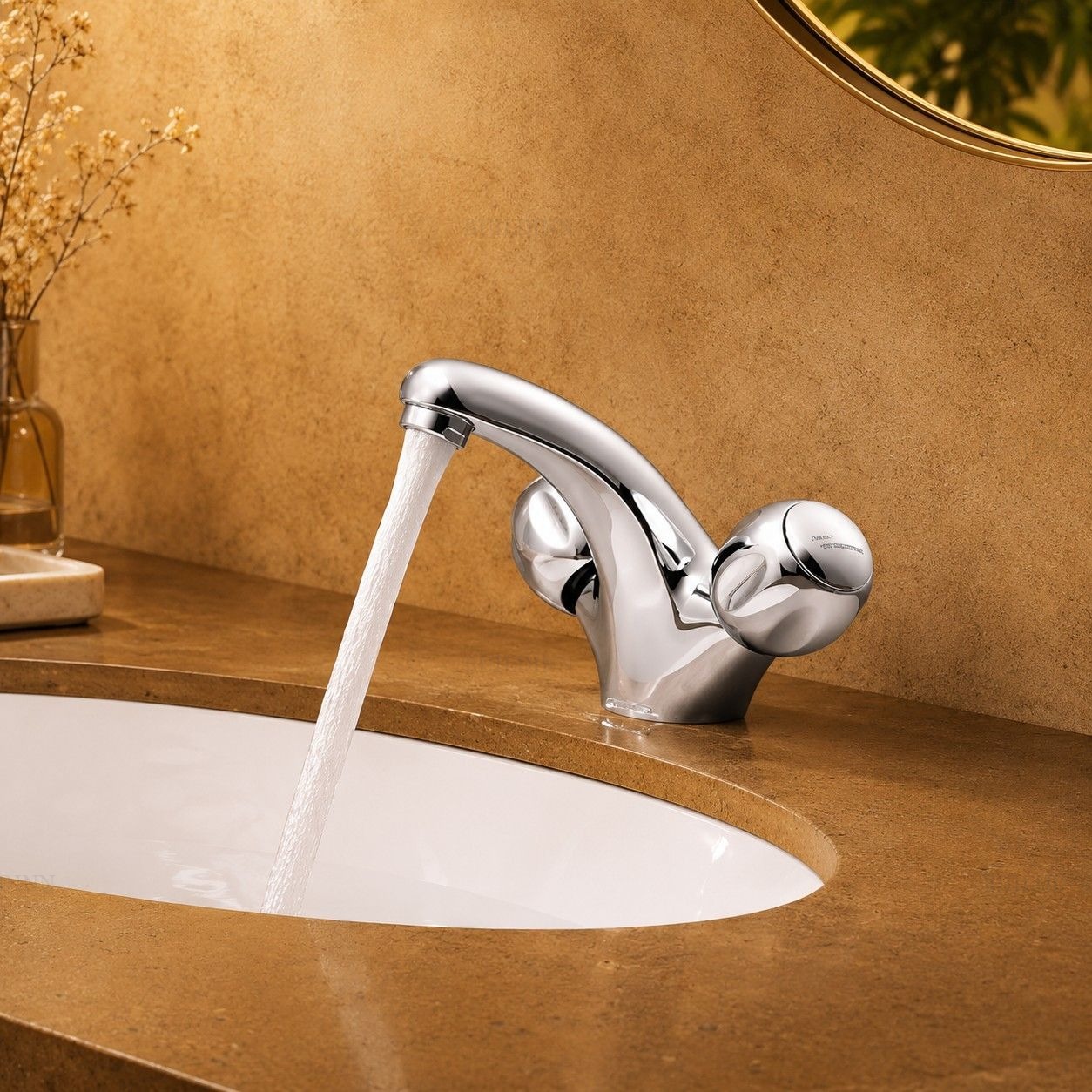 Premium Single Lever Basin Mixer Tap | Deck Mounted Chrome Bathroom Faucet | Brass Wash Basin Mixer