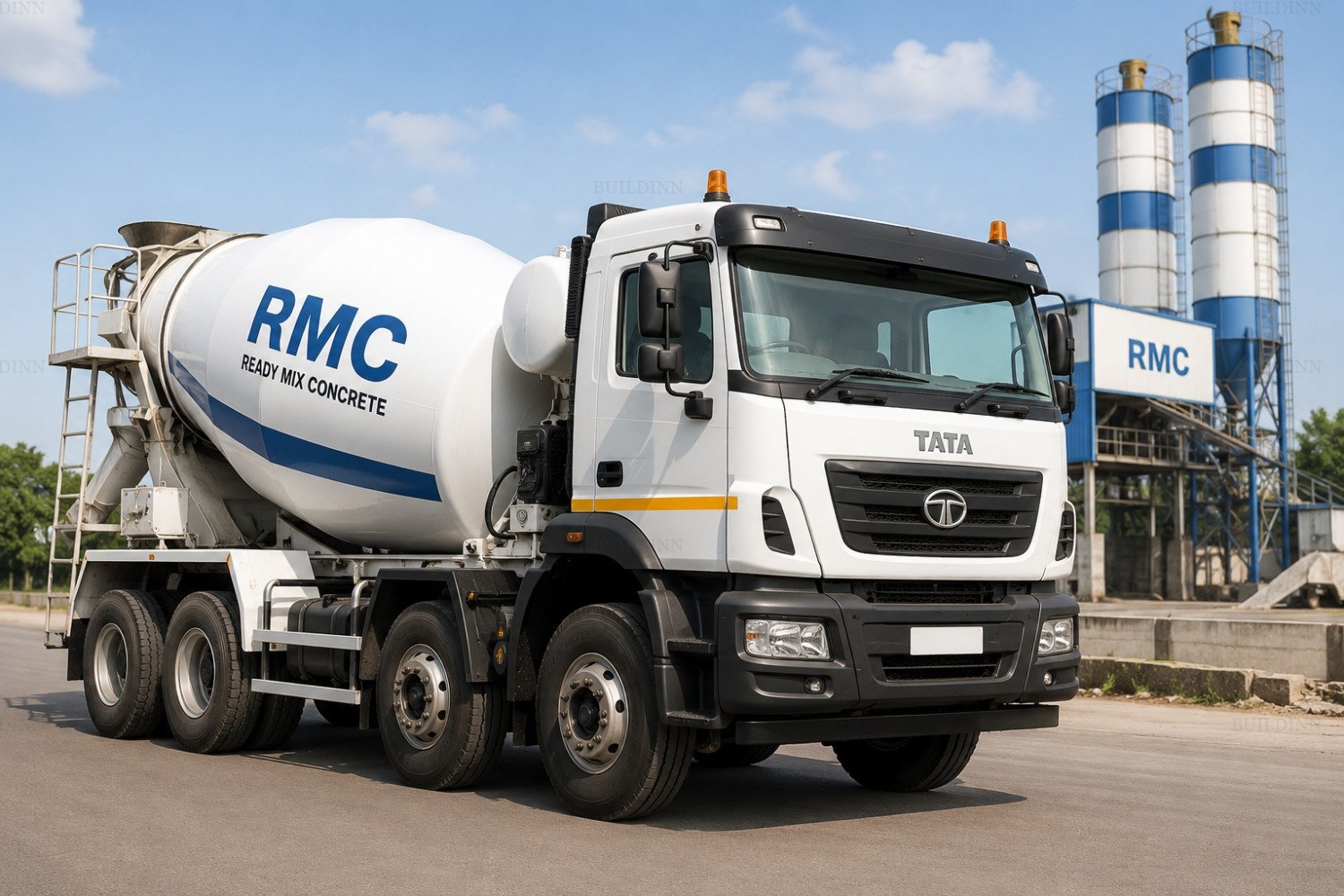Ready Mix Concrete (RMC) Transit Mixer Truck | Heavy-Duty Concrete Delivery Vehicle | Construction Equipment