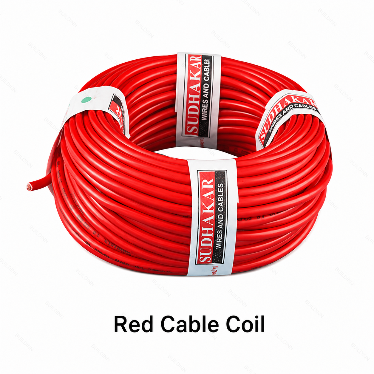 Red Cable Coil 0.5 sq mm – Flexible PVC Insulated Copper Electrical Wire for Home, Office & Building Wiring