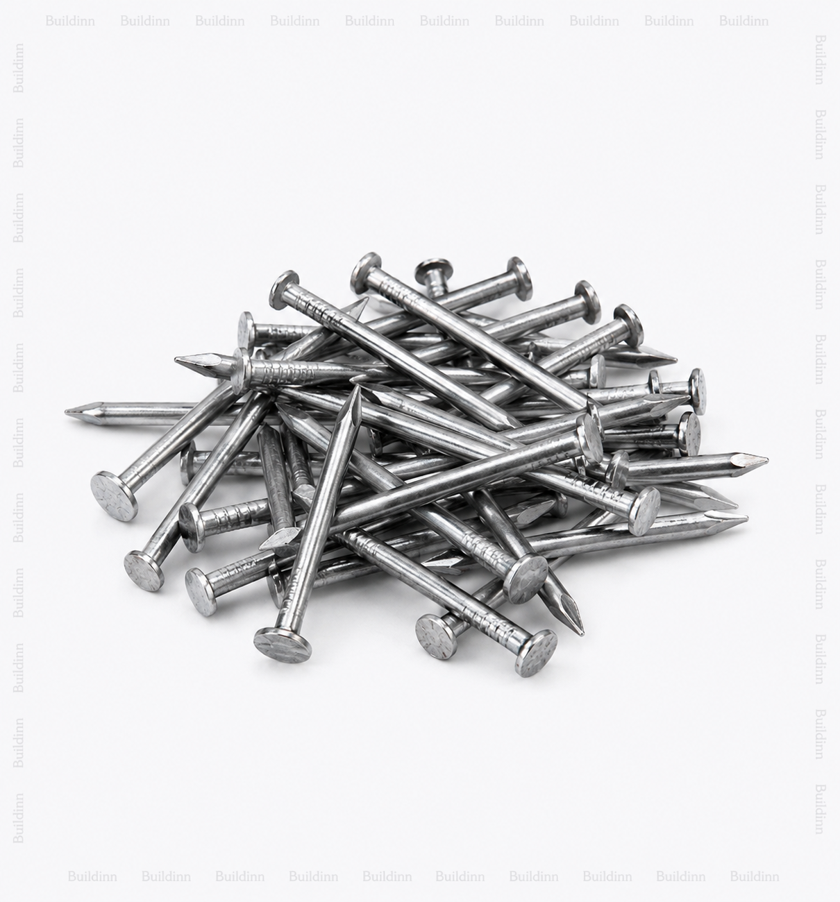 Silver Ribbed Steel Concrete Nail for Strong Wall and Masonry Fixing"2"