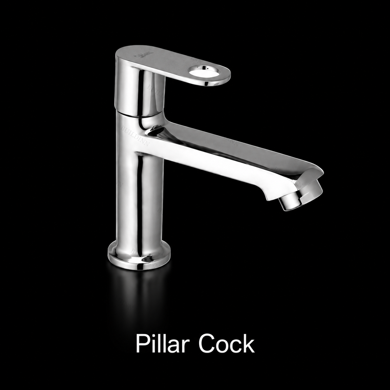 Single Lever Brass Pillar Cock with Chrome Finish for Washbasin