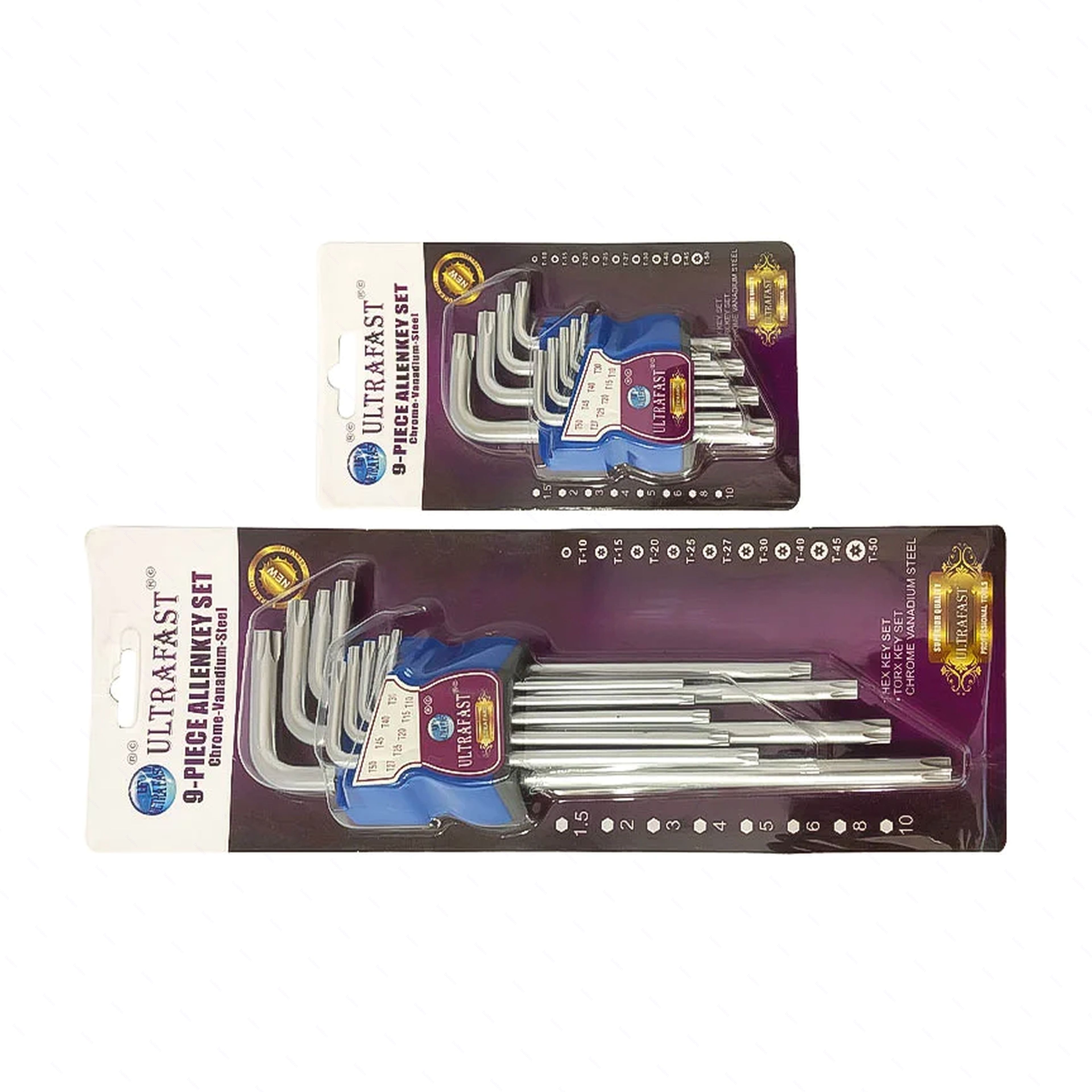 Ultrafast 9-Piece Allen Key Set / Hex Key Set