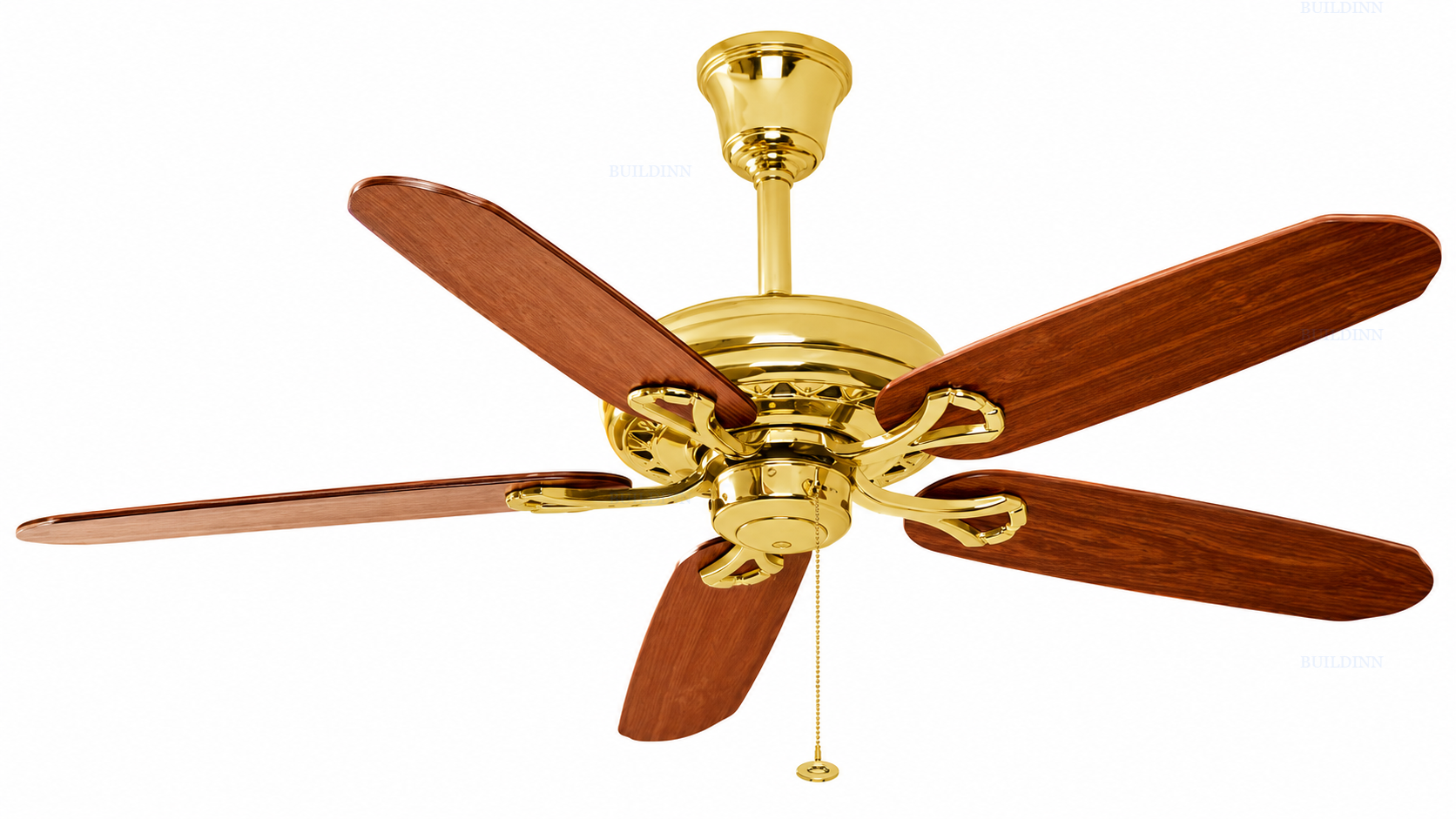 Usha Fontana Maple 1230mm Lifestyle BLDC Ceiling Fan with Remote – Antique Brass & Wood Finish