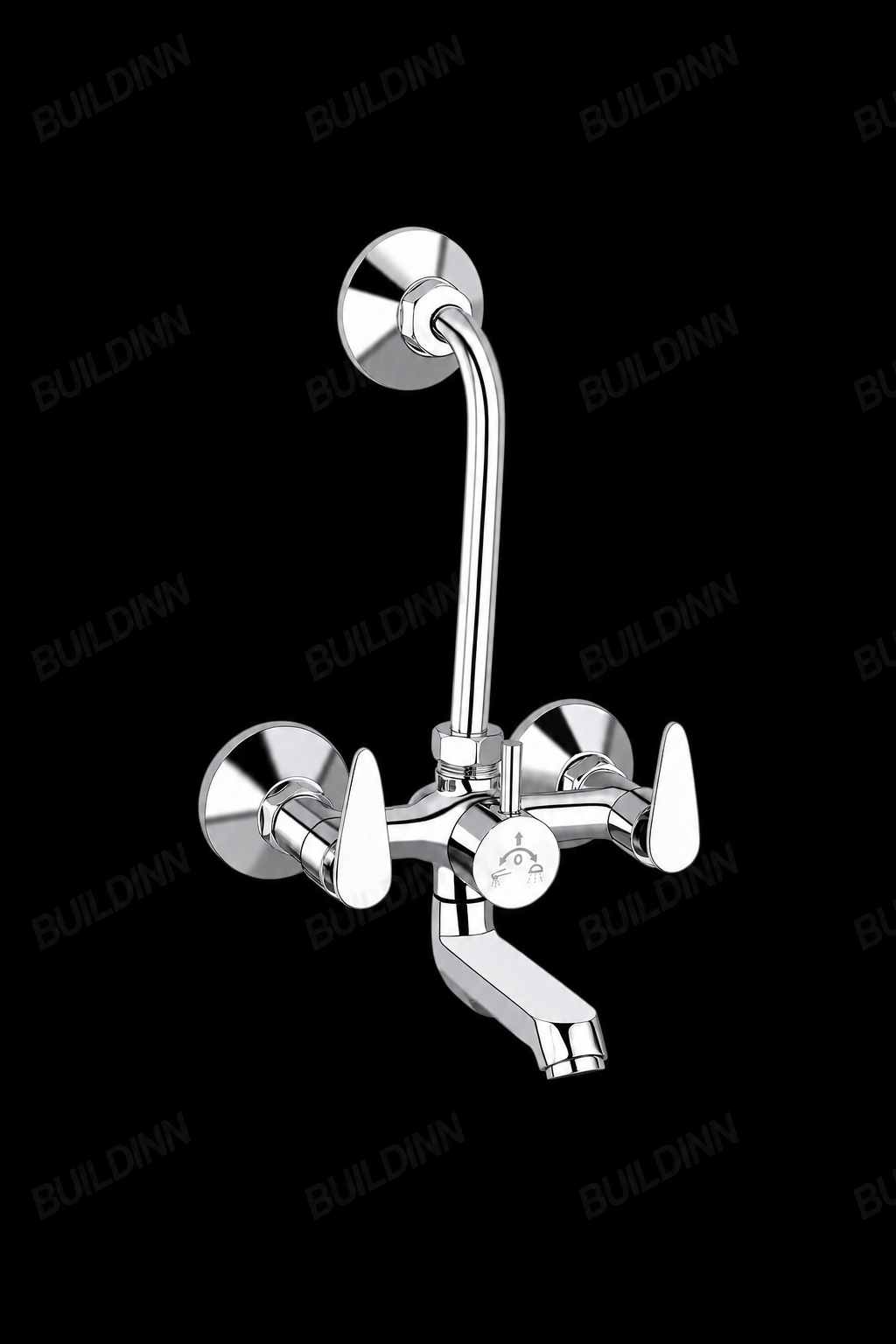 Wall Mixer with Overhead Shower Connection – ½ Inch