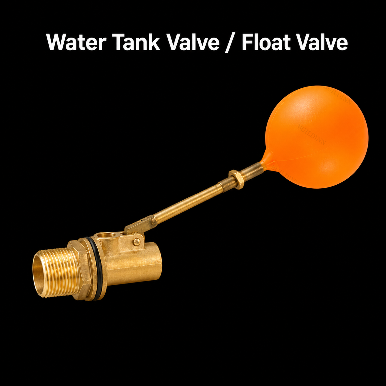 Water Tank Float Valve 15 mm Brass Body with Plastic Ball for Overhead Tank