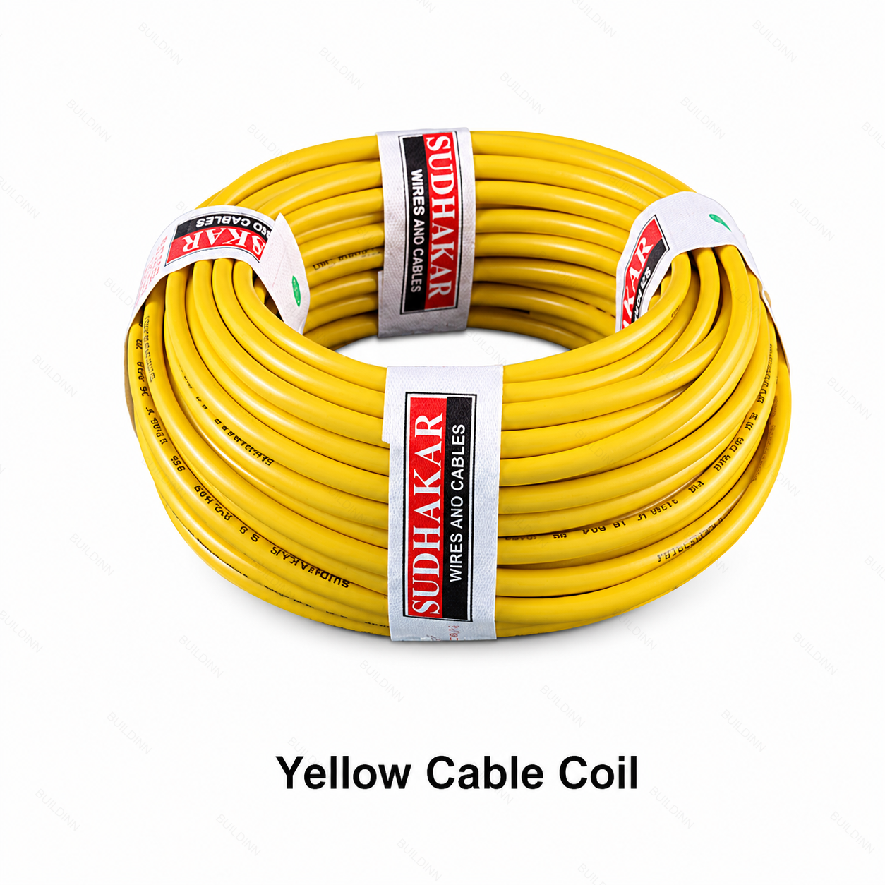 Yellow Cable Coil 0.5 sq mm – Flexible PVC Insulated Copper Electrical Wire for Home, Office & Building Wiring